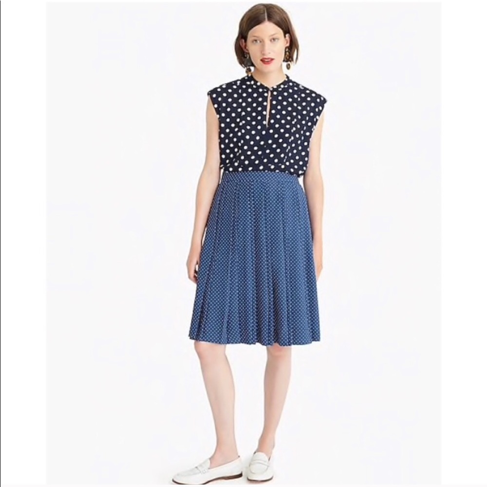 NEW • J. Crew • Double Pleated Midi Skirt Polka - Picture 3 of 7